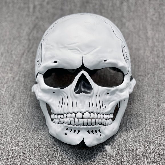 Skull Masquerade Mask Halloween Skull Day of The Dead Mask Open Jaw Mask - Picture 2 of 3